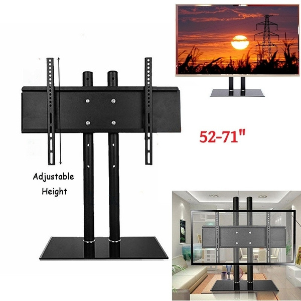 3 Sizes Modern TV Stand Glass Base Wall Mount For 52''71''/37''55''/26''32''Television Wish