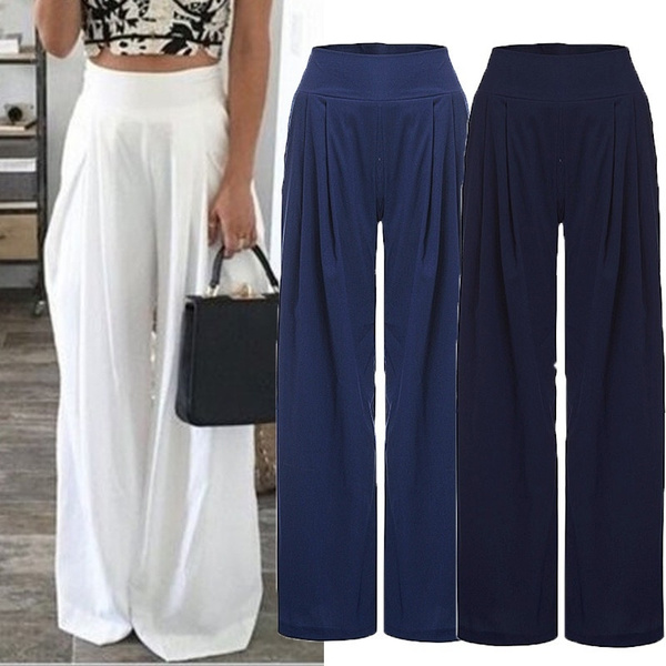 white high waisted beach pants