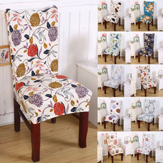 Removable Elastic Stretch Slipcovers Short Dining Room Chair Seat Cover Décor(Back Height: 45~60cm,Seat Length: 45~55cm,Seat Width: 45~55cm)