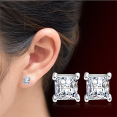 Cubic Zirconia, Jewelry, Stud Earring, Stud