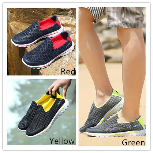 ericdress bright mesh slip on men's sneakers