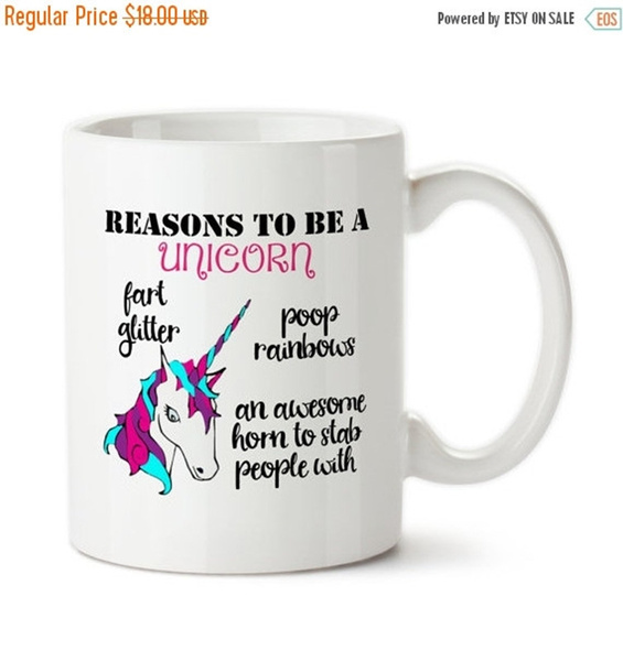 Reasons To Be Unicorn Personalised Travel Mug