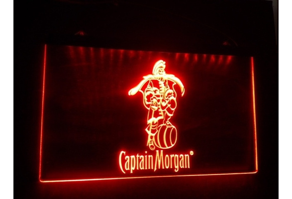 New Captain Morgan Rum Neon Light Sign 17"x14" Home Wall Decor Lamp Display 