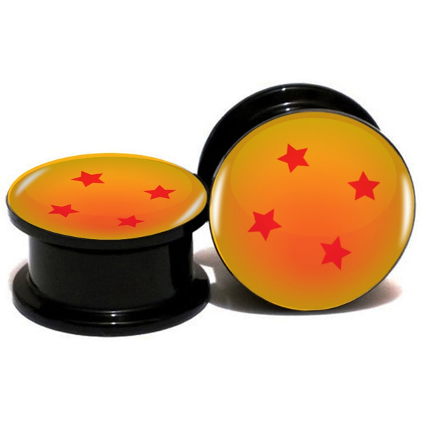 Plug Esfera do Dragão, Alargador com Rosca Dragon Ball Z 6mm 8mm