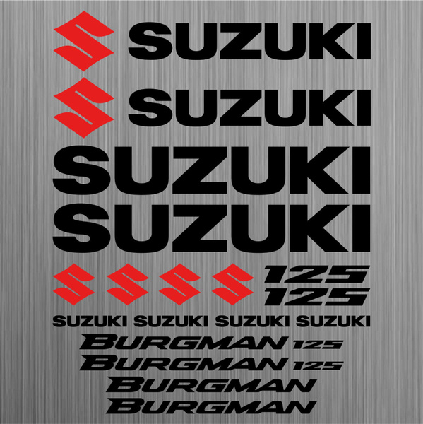 SUZUKI BURGMAN 125 aufkleber sticker motorrad motorcycle 18 Stücke Pieces