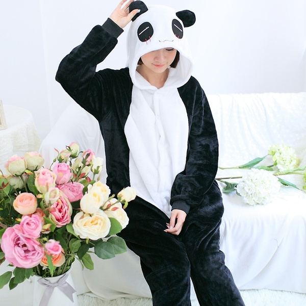 Onesie0 Unisex Adult Pajama Kigurumi Cosplay Costume Animal Sleepwear Panda new