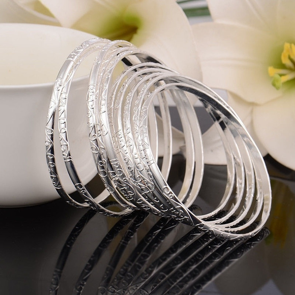 Sterling silver bangle store bracelets wholesale