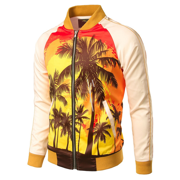 palm tree bomber jacket