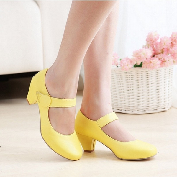 Colors 34-43 Mary Janes Ankle Strap Women Pumps Shoes 2016 Med Heels Pumps Spring Summer Style Women Shoes | Wish