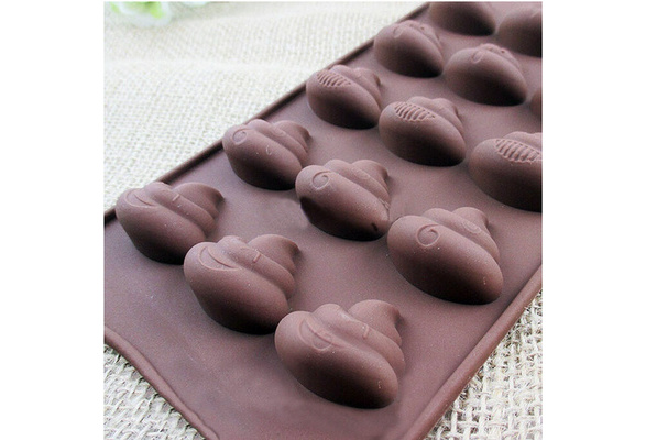 1pcs Emoji Poop Face Silicone Mold For Cake Chocoloate Candy Biscuit Ice Baking Diy Face De Caca Moule En Silicone Gateau Au Chocolat Et Au Chocolat Biscuit Et Glacons Wish