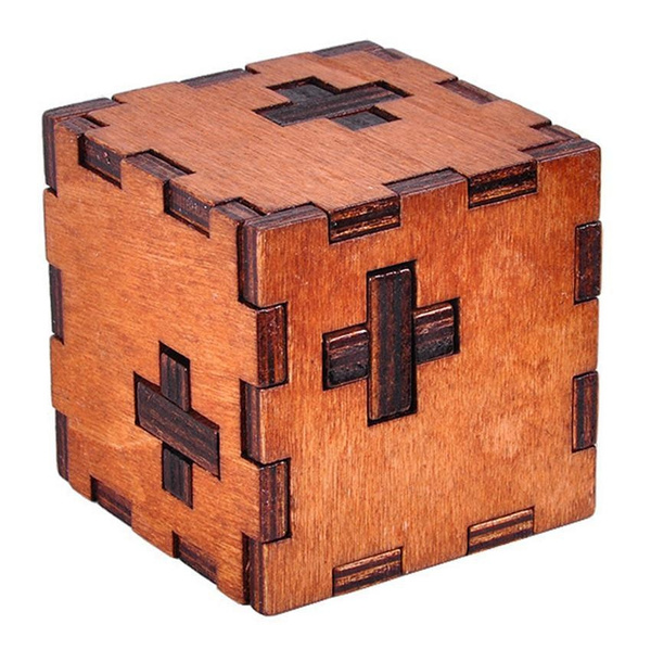 Wooden Box Puzzle Brain Teaser Game Toy IQ Educational Wood Puzzles Gift Wish