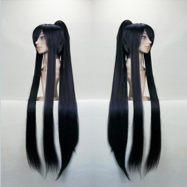 black long ponytail wig