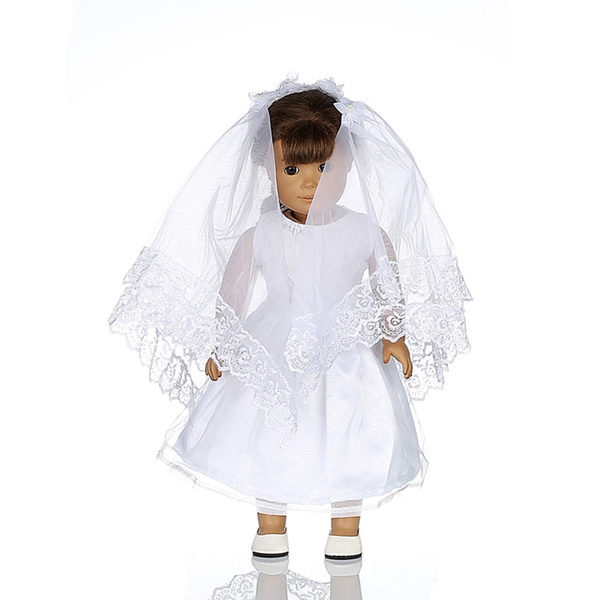 Doll Clothes For 18 Doll Girl Handmade First Communion Wedding Dress Size 18inch Color White Zkb02 Wish