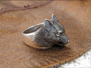 3dvintagegreywolfring, Jewelry, wolfring, casualring