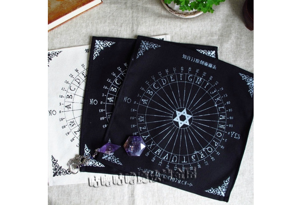 Table Pendulum Chart Tarot Card Cloths Wicca Pagan Altar Props Velvet Black Home 