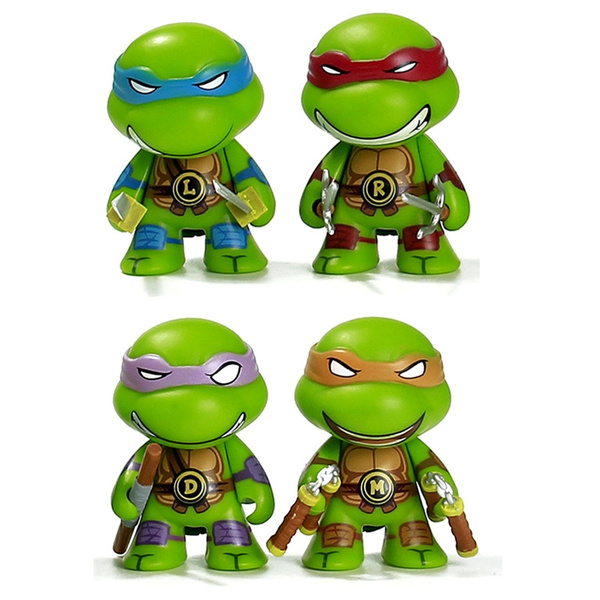 4 Pcs Teenage Mutant Ninja Turtles Mini Figures Toy Gift TMNT Collection  Set