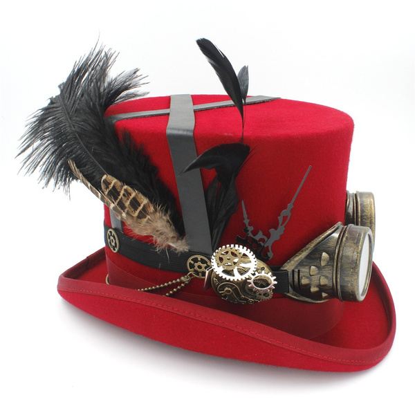 100% Wool DIY Fedora Hat Steampunk Top 