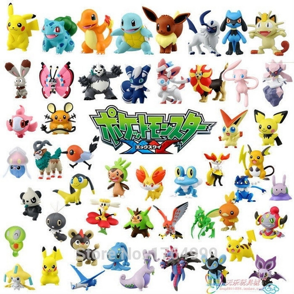144 pcs / set Pokemon Figurines Anime Mini Toy Toy Mini Pokemon Numbers  Children's Toys Mixed 2-3 cm pas With Pokemon Cards FWY