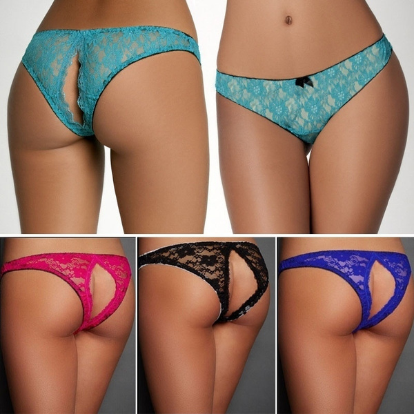 Womens Sexy Lace V-string Briefs Panties Floral G-string Lingerie Underwear  Slim Pants