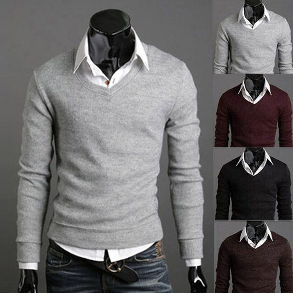 Male Sweaters Men Best Style V Neck Mens Sweaters Pullover Jersey for ...