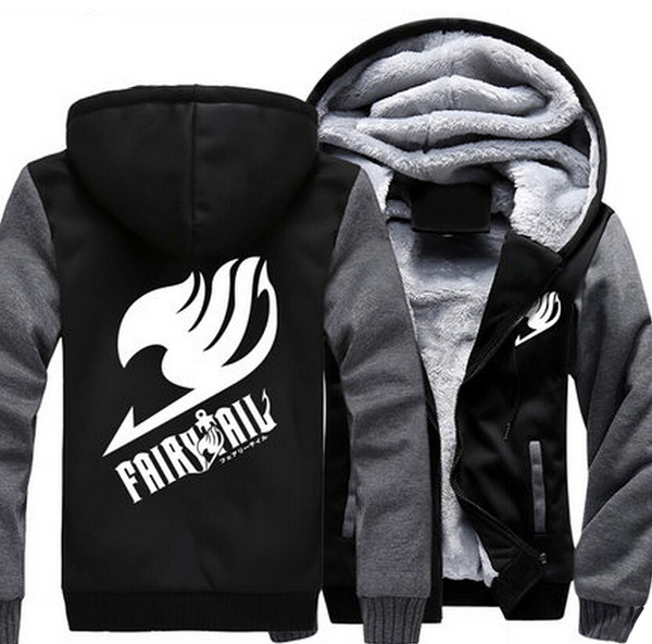 Details about   Warm Thicken Fairy Tail Fans Hoodie Jacket Cosplay Sweater fleece coat 