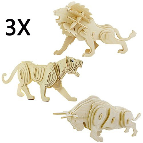 3D Wooden Puzzles Woodcraft Construction Kit Wooden Toys for Children