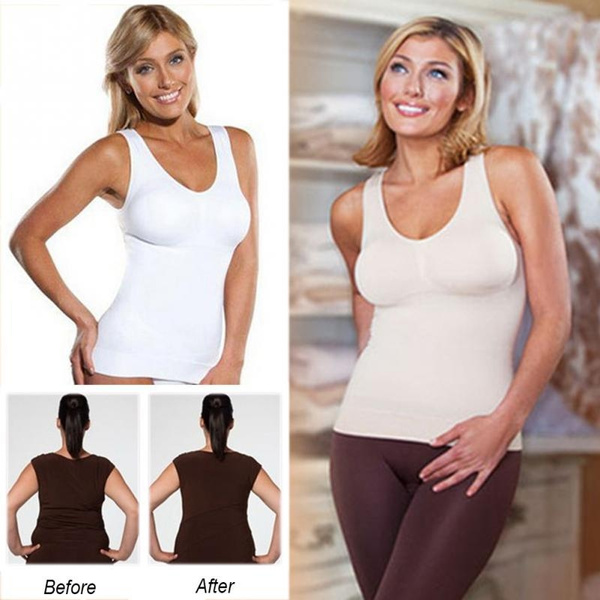 Women Slimming Body Shaper Vest Tummy Control Genie Bra Cami Tank