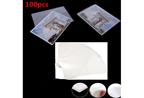 100x Laminate Film 110x160mm 4R 55MIC Laminating Pouch Protect Photo Paper White 