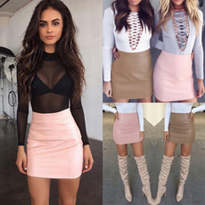 pink, Mini, pencil skirt, high waist