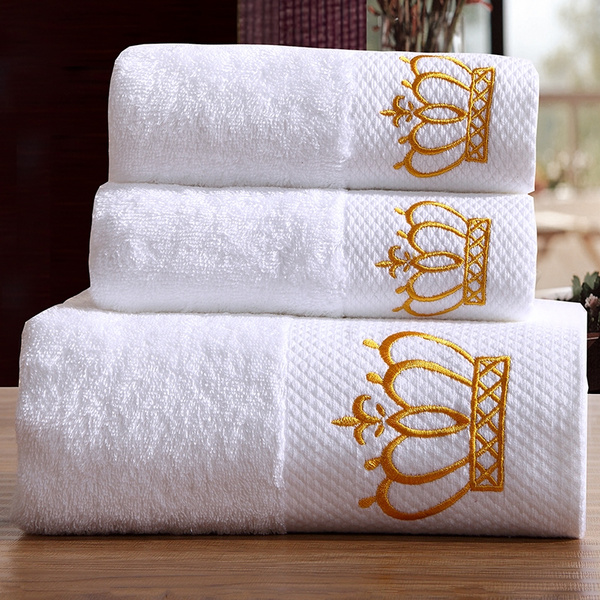 3-Pieces Embroidered Hotel Bath Towels