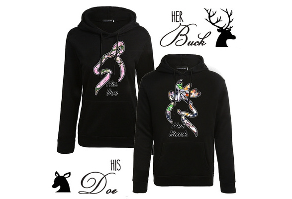 Buck and doe online couple hoodies