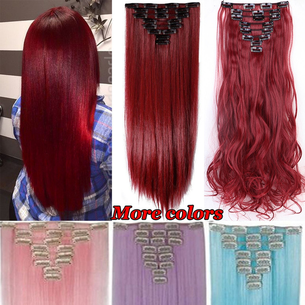 dark red hair extensions