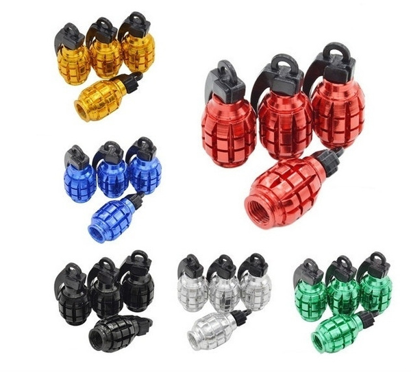 Purchase 4 X 1:5 Grenade Style Wheel Tyre Tire Valve Stems Cap Air Dust Covers For Toyota In HK - Foto 7