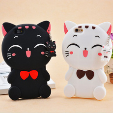 High-quality creative Lucky Cat cartoon silicone mobile phone case For iPhone5S 6 6s 6Plus 6sPlus / iPhone7 7Plus SamsungS7 Edge SamsungA7 A5 A7(2016) A5(2016)J3/ J5 J7 J3(2016)/ J5(2016) J7(2016) ON5(2016) ON7(2016) HUAWEI P9 P8 P9lite P8lite MATE7  honor8 V8 7i 7 5C XIAOMII
