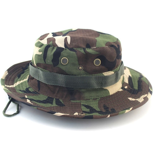 Men Military Wide Brim Sun Camo Fishing 