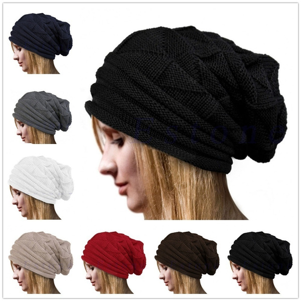 Winter Strickmutze Beanie Mutze Damen Mode Strickmutze Wintermutze Hute Mutzen Schwarz Wish