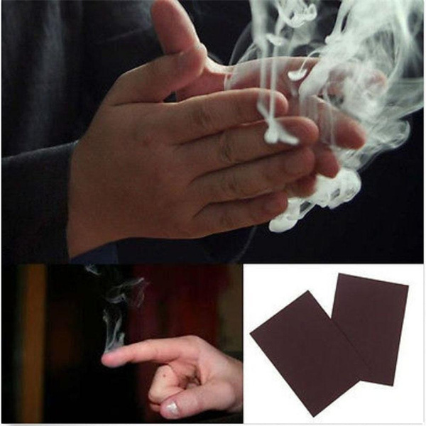 witz zaubertricks magier somking papier rauch aus den finger streich mystisch 