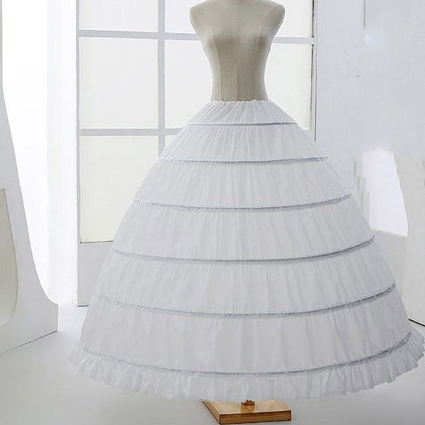 6 Hoop Une Ligne Os Jupons Pour Le Mariage Jupe Accessoires Slip Jupon Crinoline Robes De Mariee Jupon Wish