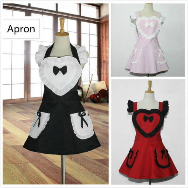 heart apron maid dress