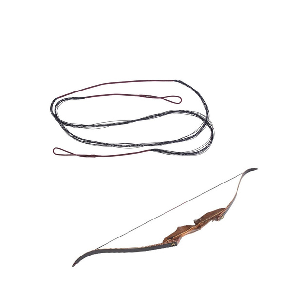 Archery Accessories Black Replacement Bowstring 57'' Length 12 Strand Long Bow Archery Accessories Black Replacement Bowstring 57'' Length 12 Strand Long Bow