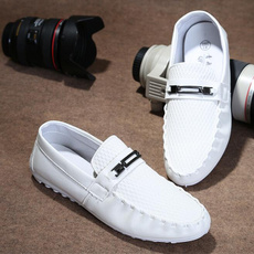 Plus Size 39-46 Korean Breathable Mens Casual Leather Doug Shoes Driving Shoes
