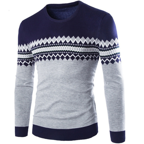 Spring Pullover Men Knit Christmas Sweater Men Stylish Jumpers Mens Sweaters with Pull Homme Marque