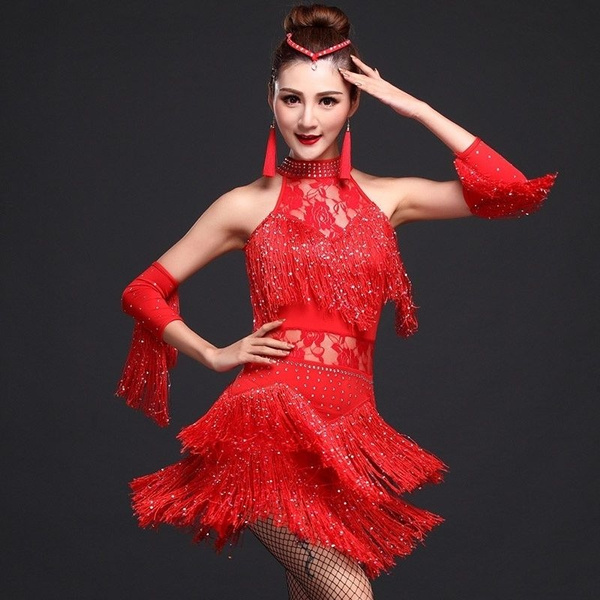 Latin Salsa Cha Cha Tango Ballroom Dance Costume Rumba Wish