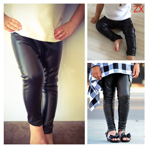 Lanpan Fashion Baby Girls Boys Imitation leather Legging Pants