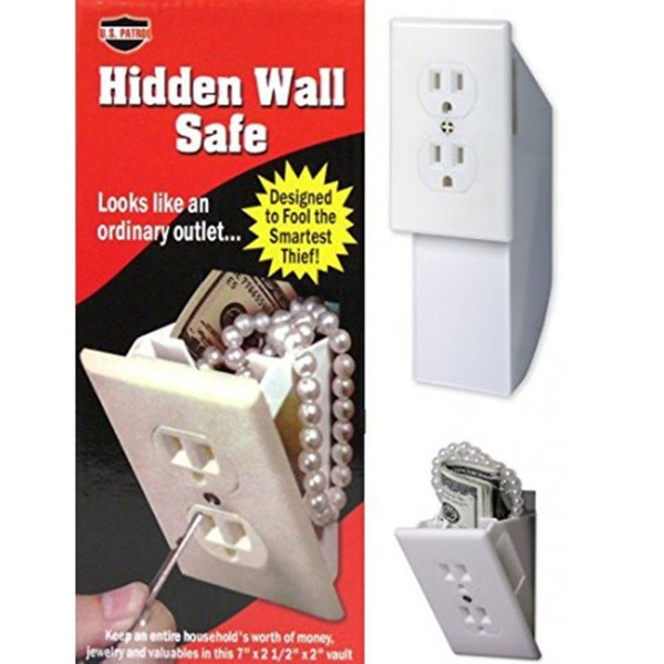 XL Power Point Stash Box Hidden Wall Safe Can Secret Diversion Powerpoint Outlet 