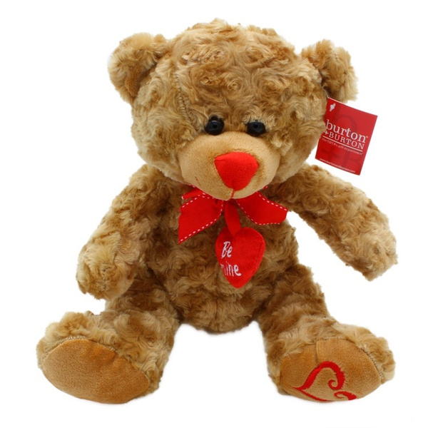 Valentine teddy bear with heart hot sale shaped feet