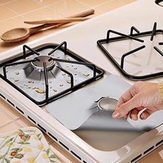 4/10Pcs Gas Stove Cooker Protectors Cover Liner Clean Mat Pad Gas Burner Covers Stovetop Protector Kitchen Accessories
