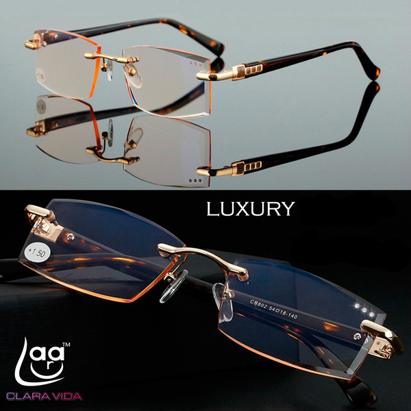 Luxury men diamond cutting men reading glasses 1 1.5 2 2.5 3