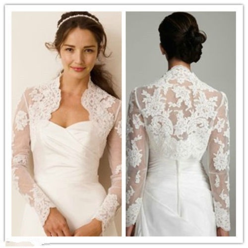 Ivory Lace Wedding Jackets for Dresses