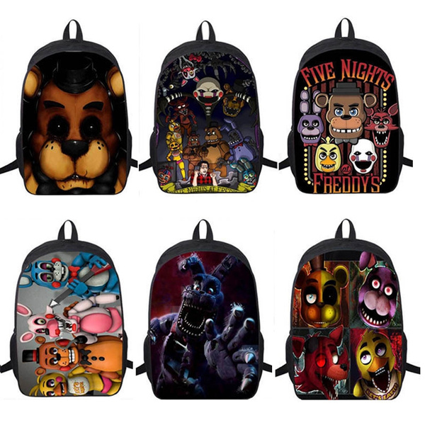 Five Nights At Freddy's Freddy Backpack Chica Foxy Bonnie FNAF Shoulder  Bags